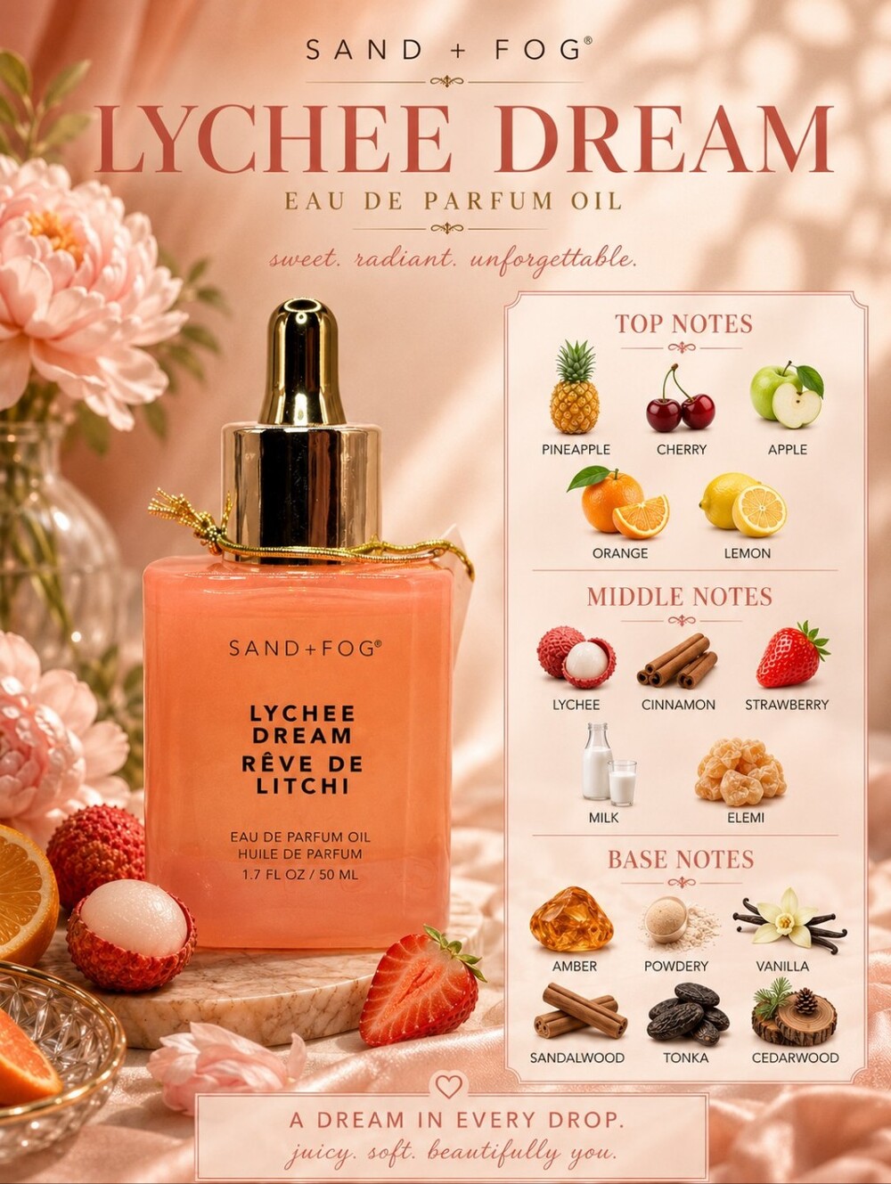 LYCHEE DREAM Sand + Fog Fragrance Oil Also Known As Girl Crush